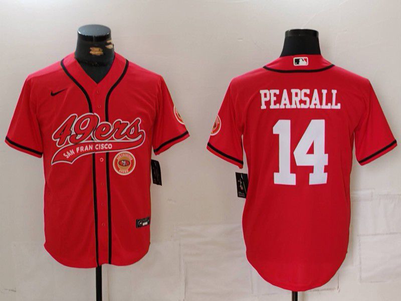 Men San Francisco 49ers #14 Pearsall Red Joint Name 2024 Nike Limited NFL Jersey style 3